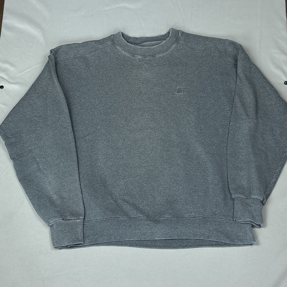 Vintage Starter‎ Blank Heavyweight Crewneck Sweatshirt Large Gray Pro80